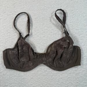 Wacoal 855433 Lifted In Luxury Underwire Bra womens brown lace 34C